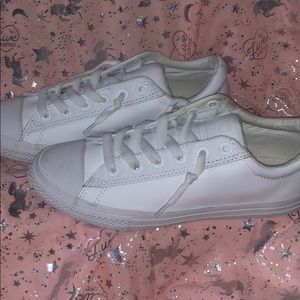 White Leather Converse